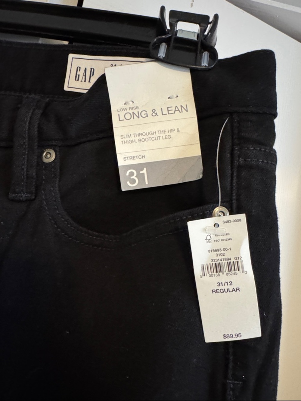 GAP Long & Lean Low Rise Bootcut Jeans - Black